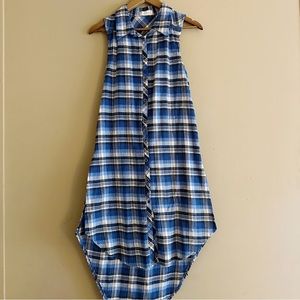 Altar'd State Blue Plaid Tunic Dress